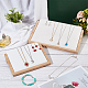 Поднос для ювелирных изделий из дерева nbeads с бархатом NDIS-WH0006-17-4