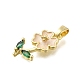 Латунные микро проложить кубического циркония подвески KK-V002-24G-02-2
