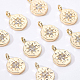 Латунные микро проложить кубического циркония подвески KK-BC0006-30G-6