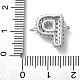 Латунные микро-паве кубические цирконии буквы соединения KK-I717-04P-P-3