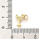 Латунные микропаве прозрачные подвески с фианитом KK-L225-009G-01-3