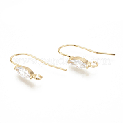 Крюк латунные серьги ZIRC-Q019-006G