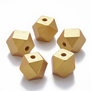 Расписные бусы из натурального дерева WOOD-Q040-020B-B01