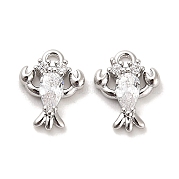 Латунные микропаве прозрачные кубические циркониевые подвески KK-C054-11P