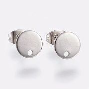 Фурнитура для сережек-гвоздиков из нержавеющей стали марки 304 STAS-K184-01-02P