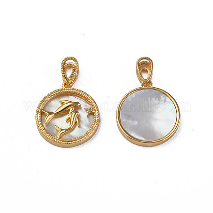Латунные микропаве прозрачные подвески с фианитом KK-N233-373-1