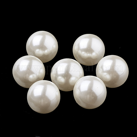 Бусины из экологически чистого пластика с имитацией жемчуга MACR-S277-8mm-C05-1