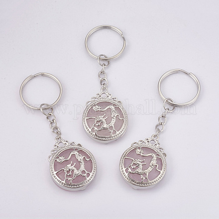 Брелок из розового кварца KEYC-P041-C012-1