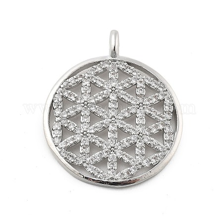 Латунные микро проложить кубического циркония подвески KK-L228-33P-1