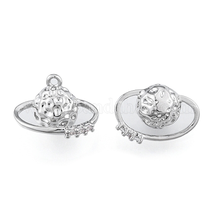 Латунные микропаве прозрачные подвески с фианитом KK-N216-567P-1