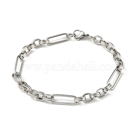 Браслеты-цепочки Figaro из нержавеющей стали 201 STAS-Z056-09P-1