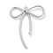 Rack Plating Alloy Pendants, Lead Free & Cadmium Free & Nickel Free, Bowknot Charms, Platinum, 44.5x36x4.5mm, Hole: 1.2mm