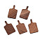 Walnut Wood Pendants, Rectangle, Camel, 31~31.5x18.5x2.2~3mm, Hole: 1.6mm