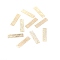 Brass Pendants, Long-Lasting Plated, Rectangle, Real 24K Gold Plated, 20x5x0.5mm, Hole: 1.2mm