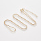 Brass Square Snake Chain Necklace Making, with Lobster Claw Clasps, Light Gold, 24.4 inch(62.2cm), 1mm