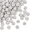 120Pcs Pave Disco Ball Beads, Polymer Clay Rhinestone Beads, Round, Crystal, 10mm, Hole: 1.5mm, PP13(1.9~2mm), 6 Rows Rhinestone