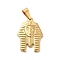 PVD Vacuum Plating 201 Stainless Steel Pendants, Pharaoh Charms, Golden, 35x25.5x4mm, Hole: 12x6mm