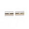 Tarnish Resistant 304 Stainless Steel Beads, Column with Star, Stainless Steel Color, 12x6mm, Hole: 1.8mm