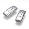 Tarnish Resistant 304 Stainless Steel Bayonet Clasps, Rectangle, Stainless Steel Color, 30x14x9.5mm, Hole: 6.5x12mm