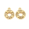 Brass Micro Pave Clear Cubic Zirconia Charms, Cadmium Free & Nickel Free & Lead Free, Swim Ring Charms, Real 18K Gold Plated, 12x10x2.5mm, Hole: 1.5mm