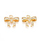 Brass Micro Pave Cubic Zirconia Pendants, Cadmium Free & Lead Free, Bowknot Charms, with Jump Ring, Real 18K Gold Plated, 12.5x18x4mm, Hole: 3.5mm
