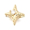 Brass Micro Pave Clear Cubic Zirconia Beads, Real 14K Gold Plated, Star, 9.5x9x6mm, Hole: 1.8mm