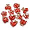 Plastic Cabochons, with Glitter Powder, Mixed Shape, Mixed Shapes, 18~23x21~25x6.5~8mm