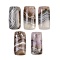 Natural Amethyst Lace Agate Pendants, Rectangle Charms, Grade B, 40x20x7mm, Hole: 1.6mm