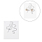 Cardboard Jewelry Display Cards, for Hanging Earring & Necklace Display, Rectangle, Women Pattern, 6x5x0.05cm, Hole: 2~5mm