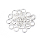 Iron Jump Rings, Open Jump Rings, Round Ring, Silver, 8x0.9mm, 19 Gauge, Inner Diameter: 6.2mm, about 100pcs/bag