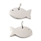 Non-Tarnish 304 Stainless Steel Pendants, with Jump Ring, Fish Charm, Stainless Steel Color, 7.5x15x1.4mm, Hole: 3.2mm