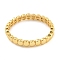 Rack Plating Brass Stretch Bracelets, Jewelry for Women, Cadmium Free & Lead Free, Real 18K Gold Plated, Inner Diameter: 2 inch(5.1cm)