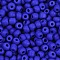 Frosted Opaque Glass Seed Beads, Round, Blue, 4~5x2.5~5mm, Hole: 1mm, about 4500pcs/bag, 440~450g/bag