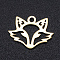 201 Stainless Steel Charms,  Fox, Golden, 11x15x1mm, Hole: 1.4mm
