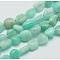 Natural Amazonite Beads Strands, Tumbled Stone, Nuggets, 6~8mm, Hole: 0.8mm, about 45~47pcs/strand, 15.7 inch(40cm)