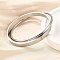 304 Stainless Steel Bangles, Criss Cross Bangles for Women, Stainless Steel Color, 1/4 inch(0.7cm), Inner Diameter: 2-1/2 inch(6.35cm); 1/8 inch(0.3cm), Inner Diameter: 2-1/2 inch(6.35cm)
