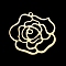 201 Stainless Steel Pendants, Laser Cut, Rose, for Valentine's Day, Golden, 30x30.5x1mm, Hole: 1.5mm