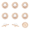 NBEADS 12 Pcs 25mm Metal Flower Shape Pearl Buttons, Acrylic Imitation Pearl Shank Button Hollow Out Sewing Craft Buttons Decoration for DIY Scrapbooking Clothing Dressing Embellishments, Golden