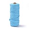 Cotton String Threads, for DIY Crafts, Gift Wrapping and Jewelry Making, Light Sky Blue, 3mm, about 109.36 Yards(100m)/Roll