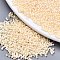 11/0 Grade A Glass Seed Beads, Cylinder, Uniform Seed Bead Size, Baking Paint, Old Lace, 1.5x1mm, Hole: 0.5mm, about 20000pcs/bag