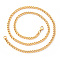 Men's PVD Vacuum Plating 201 Stainless Steel Cuban Chain Necklace, with Lobster Claw Clasp and Jump Rings, Golden, Link: 7x5x1.5mm, 19.68 inch(50cm)