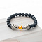 Natural Lava Rock Stretch Bracelet with Dragon Clasps