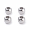 Non-Tarnish Textured 304 Stainless Steel Beads, Round, Stainless Steel Color, 8mm, Hole: 3.5mm