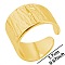 Vintage Stainless Steel Open Cuff Rings, Wide Band Rings for Men and Women, Golden