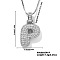 Elegant Brass Micro Pave Clear Cubic Zirconia 3D Initial Necklaces, Perfect Gift for Her, Platinum, Letter P, 15.75 inch(40cm)