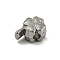 Non-Tarnish 304 Stainless Steel Beads, Clover, Stainless Steel Color, 11.5x8x6mm, Hole: 2.2mm