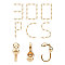 300Pcs Brass Bead Tips, Long-Lasting Plated, Real 18K Gold Plated, 7x4x3.5mm, Inner Diameter: 2mm