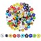 150Pcs 10Colors Handmade Evil Eye Lampwork Beads, Flower, Mixed Color, 6~7x6~7.5x3mm, Hole: 0.7mm, 15pcs/color