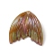 Grandient Color Opaque Resin Pendants, Fishtail Charm, Olive, 26.5x26x5mm, Hole: 2mm