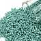 TOHO Round Seed Beads, Japanese Seed Beads, (132) Opaque Luster Turquoise, 11/0, 2.2mm, Hole: 0.8mm, about 5555pcs/50g